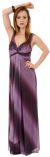 Long Formal Ombre Dress with Metallic Animal Foiling  in Plum